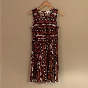 H&M Patterned Skater Dress M/M EUC